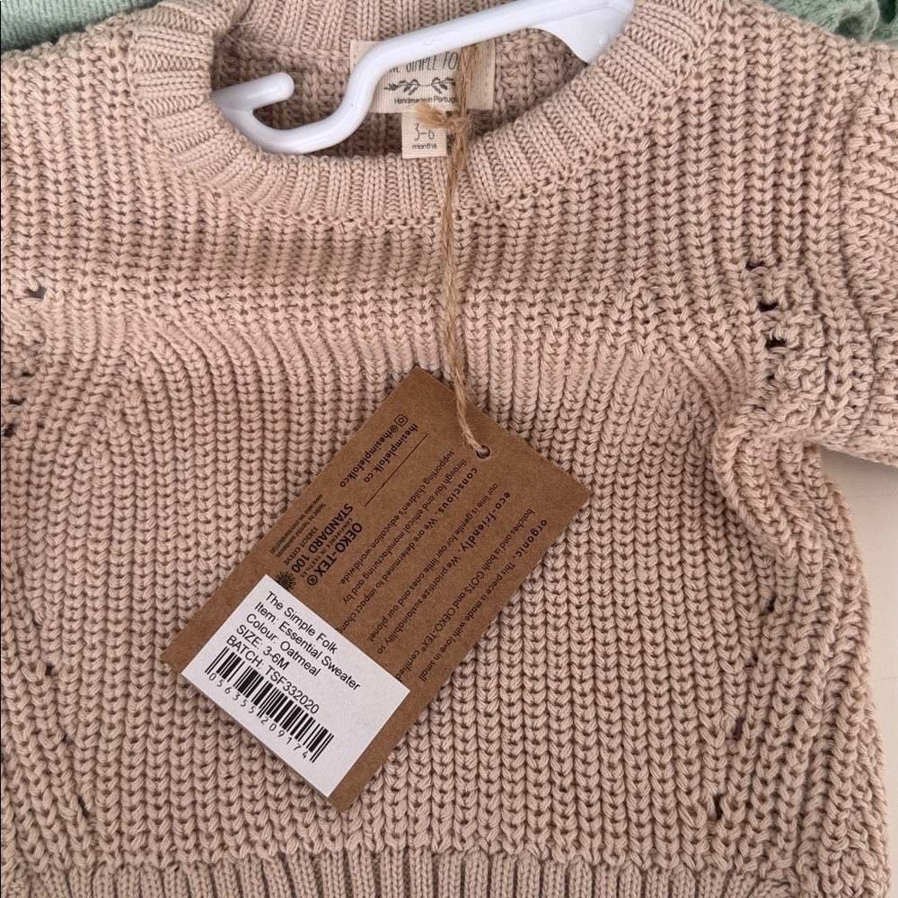 Soft Knit Beige Sweater for Kids - Picture 3 of 5